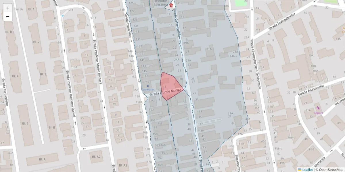 Hartă a codului poștal  și a codurilor poștale învecinate