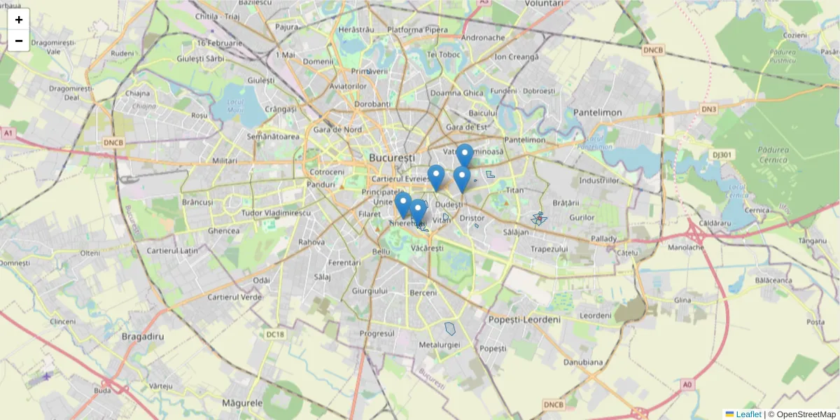 Hartă a codului poștal  și a codurilor poștale învecinate