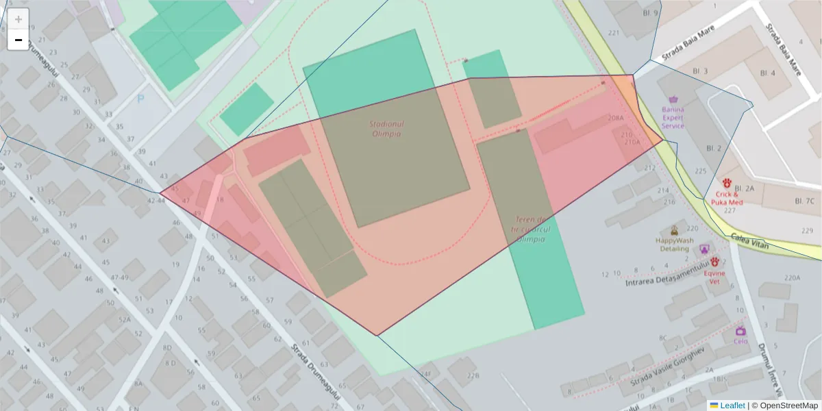 Hartă a codului poștal  și a codurilor poștale învecinate