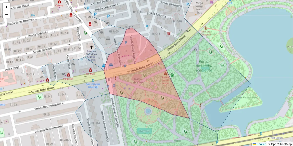 Hartă a codului poștal  și a codurilor poștale învecinate