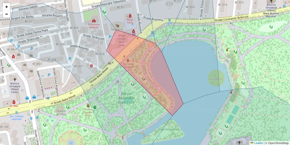 Hartă a codului poștal  și a codurilor poștale învecinate