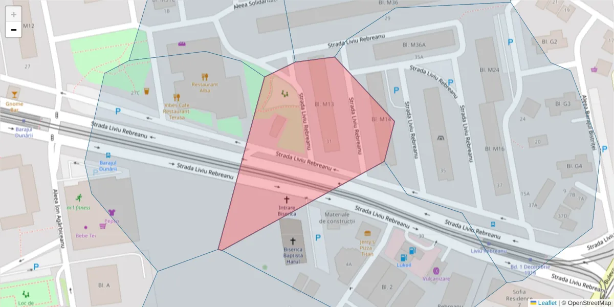 Hartă a codului poștal  și a codurilor poștale învecinate