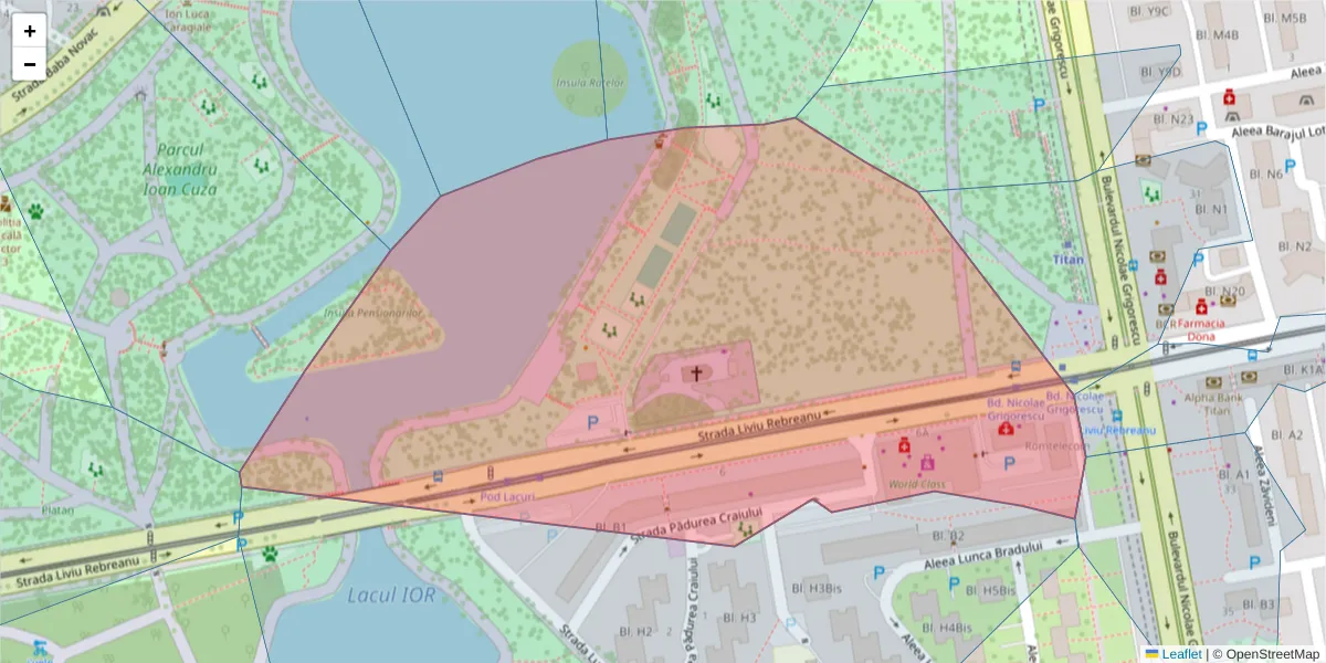 Hartă a codului poștal  și a codurilor poștale învecinate