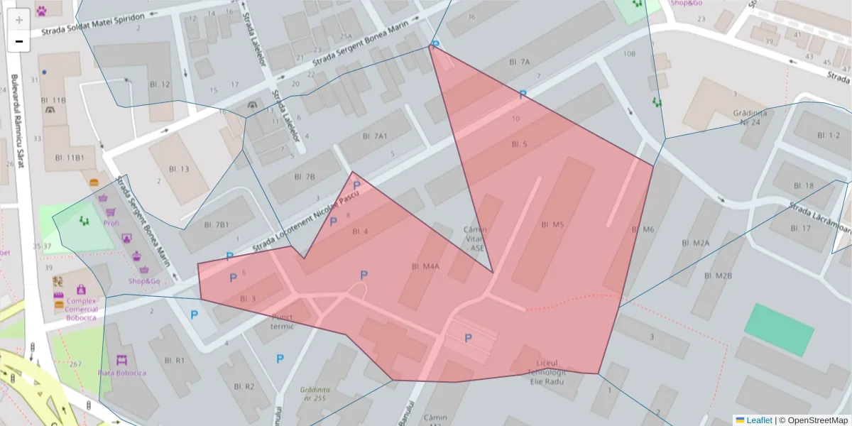 Hartă a codului poștal  și a codurilor poștale învecinate