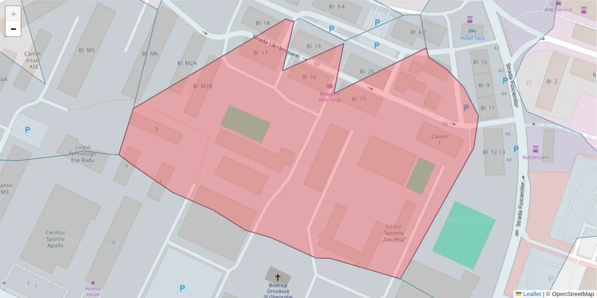 Hartă a codului poștal  și a codurilor poștale învecinate