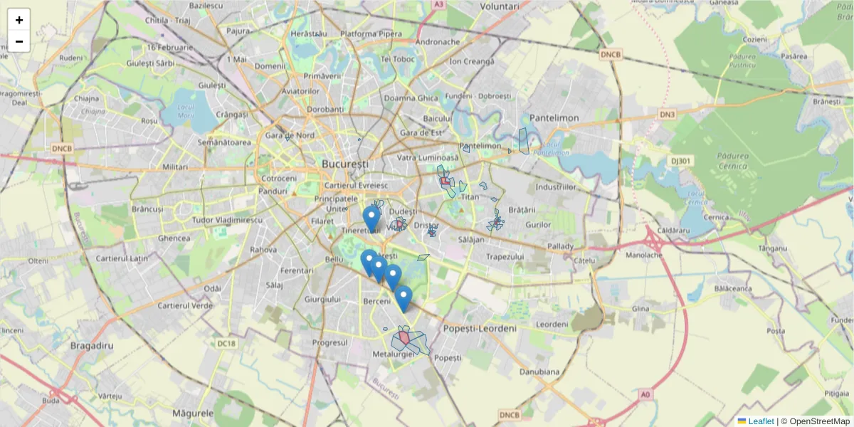 Hartă a codului poștal  și a codurilor poștale învecinate