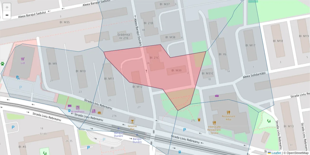 Hartă a codului poștal  și a codurilor poștale învecinate