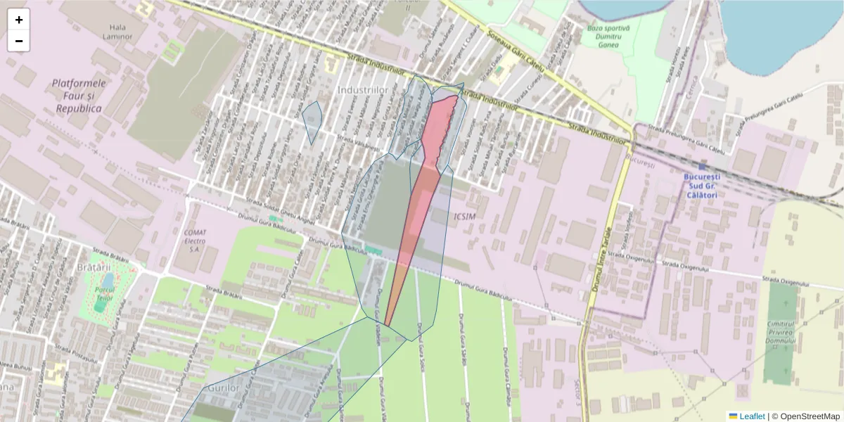 Hartă a codului poștal  și a codurilor poștale învecinate