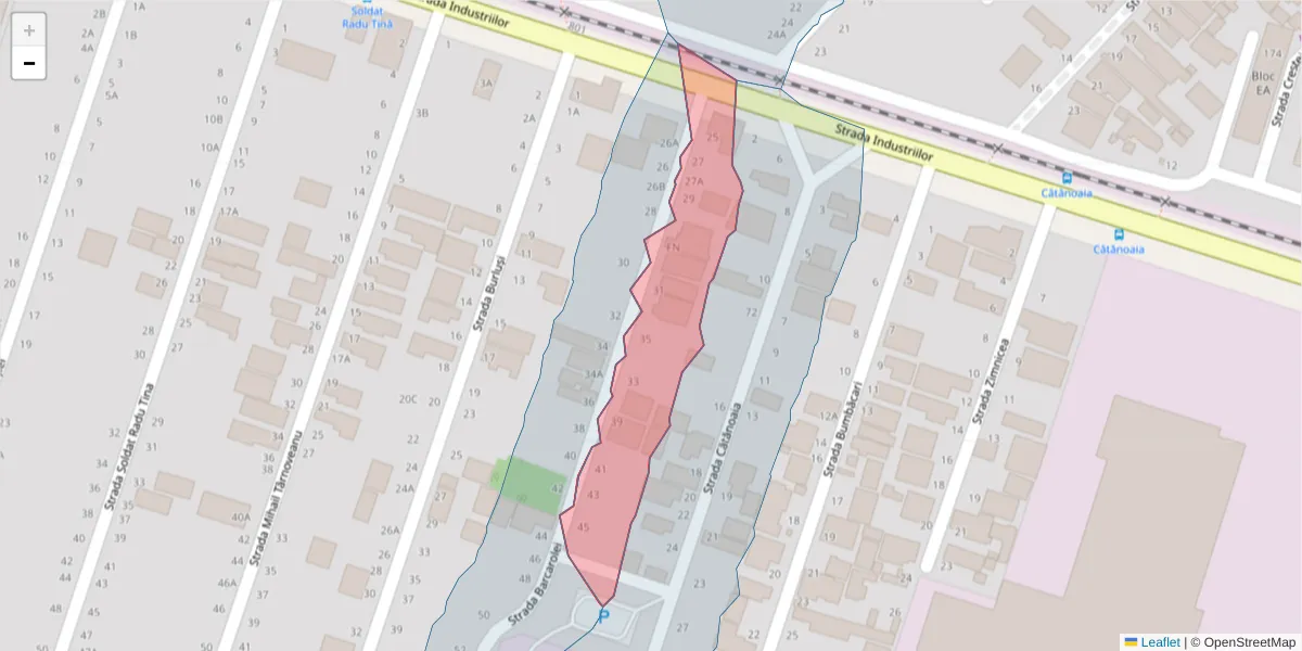 Hartă a codului poștal  și a codurilor poștale învecinate