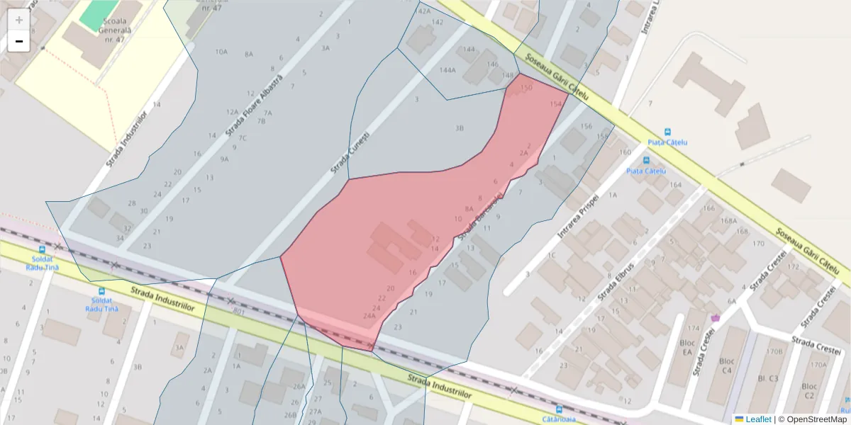 Hartă a codului poștal  și a codurilor poștale învecinate