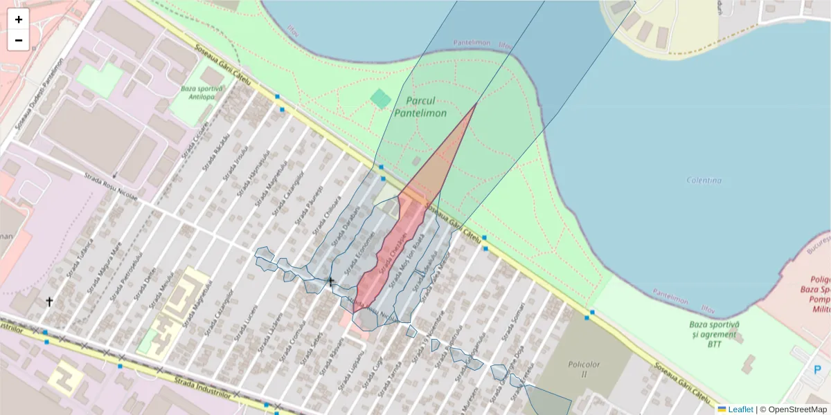 Hartă a codului poștal  și a codurilor poștale învecinate