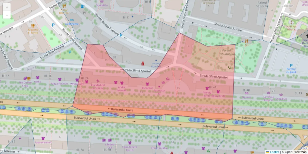 Hartă a codului poștal  și a codurilor poștale învecinate