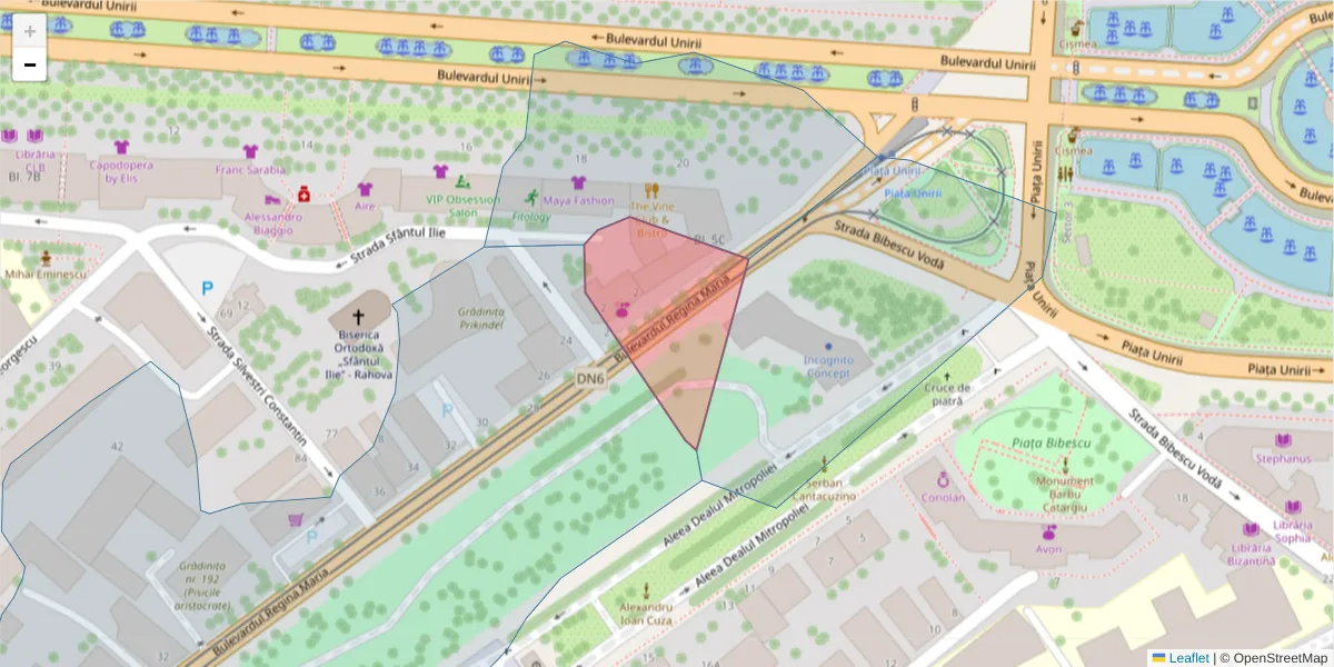 Hartă a codului poștal  și a codurilor poștale învecinate