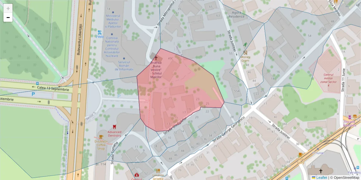 Hartă a codului poștal  și a codurilor poștale învecinate