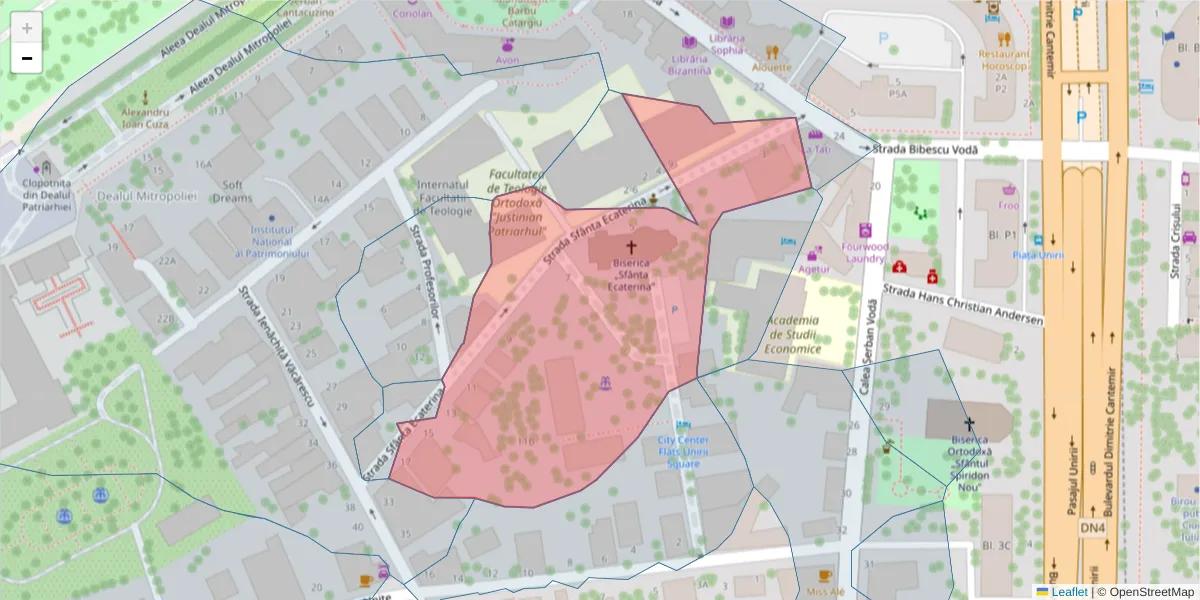 Hartă a codului poștal  și a codurilor poștale învecinate