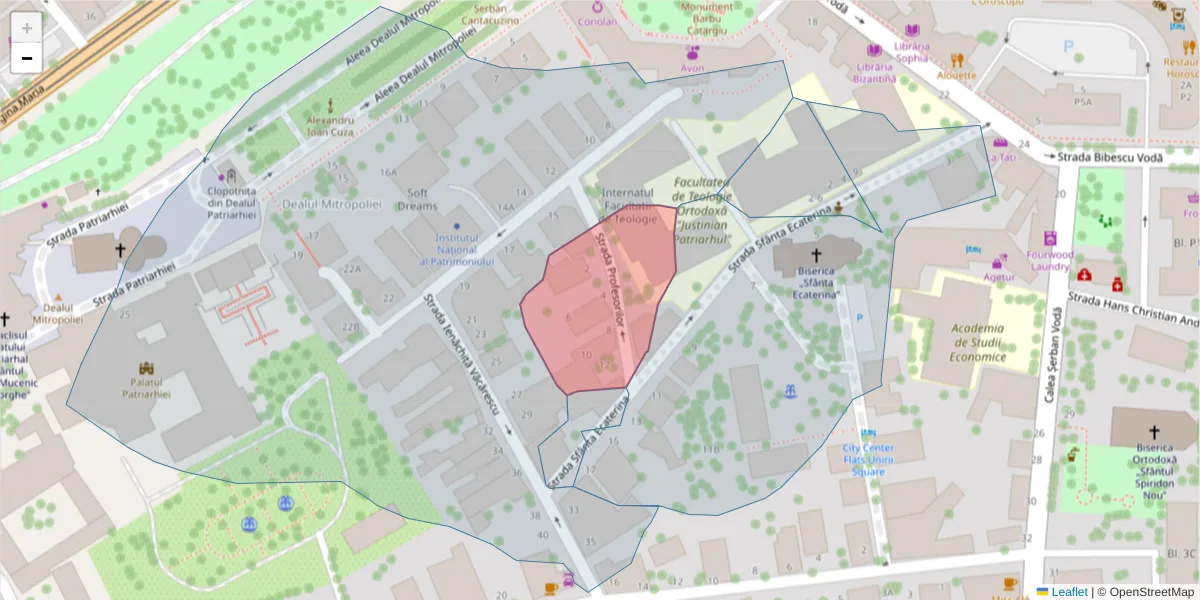 Hartă a codului poștal  și a codurilor poștale învecinate