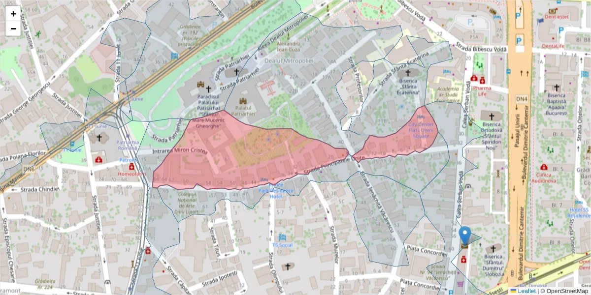 Hartă a codului poștal  și a codurilor poștale învecinate