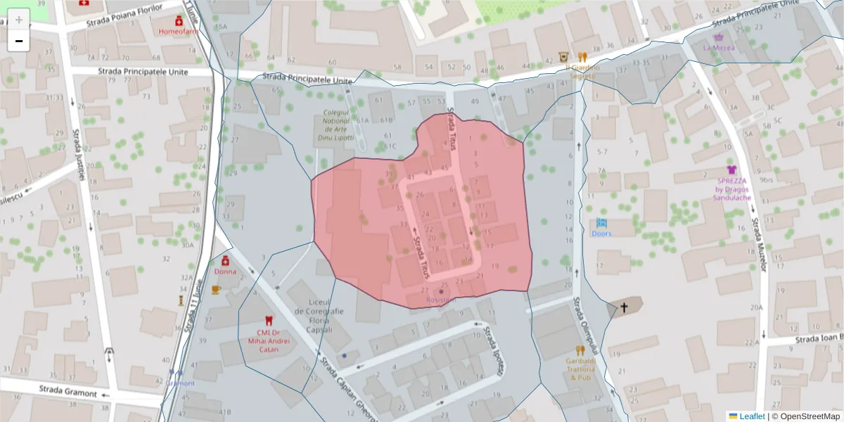 Hartă a codului poștal  și a codurilor poștale învecinate