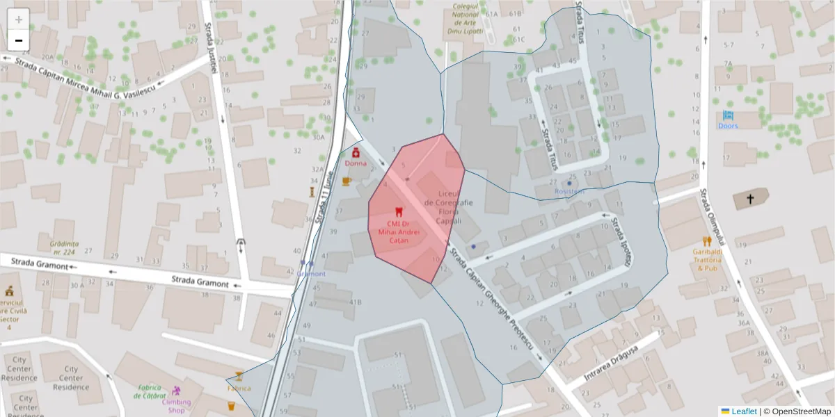 Hartă a codului poștal  și a codurilor poștale învecinate