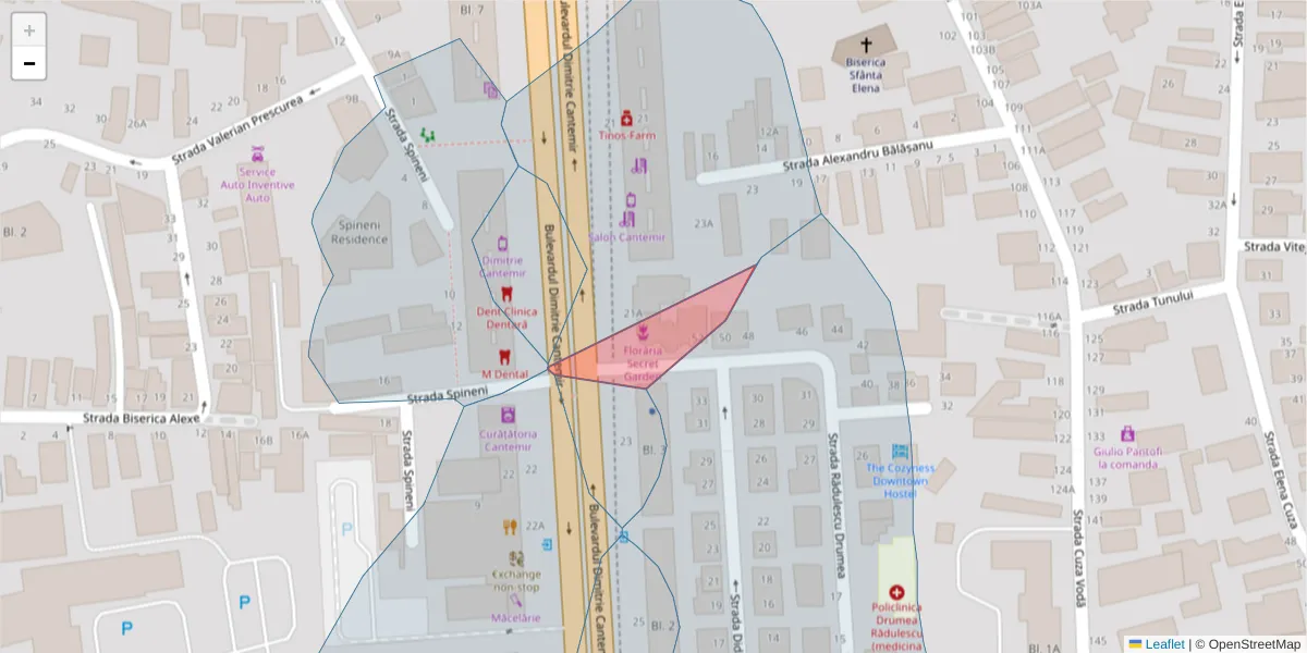 Hartă a codului poștal  și a codurilor poștale învecinate