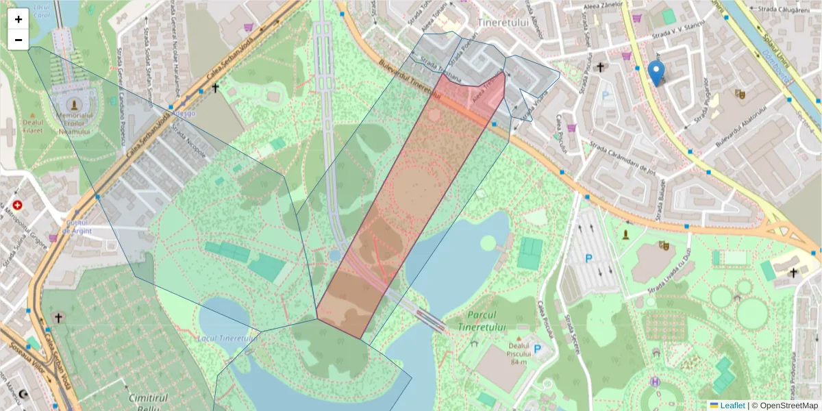 Hartă a codului poștal  și a codurilor poștale învecinate