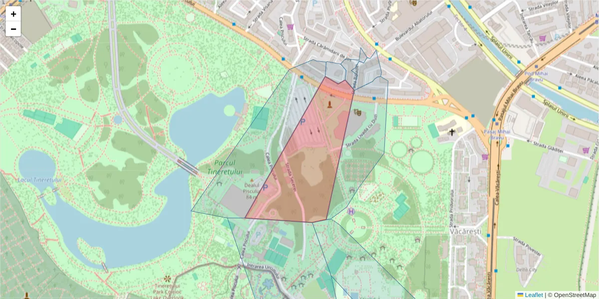 Hartă a codului poștal  și a codurilor poștale învecinate