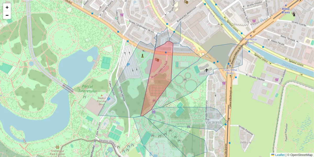 Hartă a codului poștal  și a codurilor poștale învecinate
