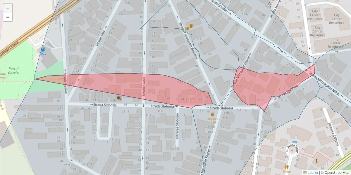 Hartă a codului poștal  și a codurilor poștale învecinate