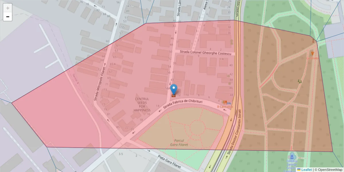 Hartă a codului poștal  și a codurilor poștale învecinate