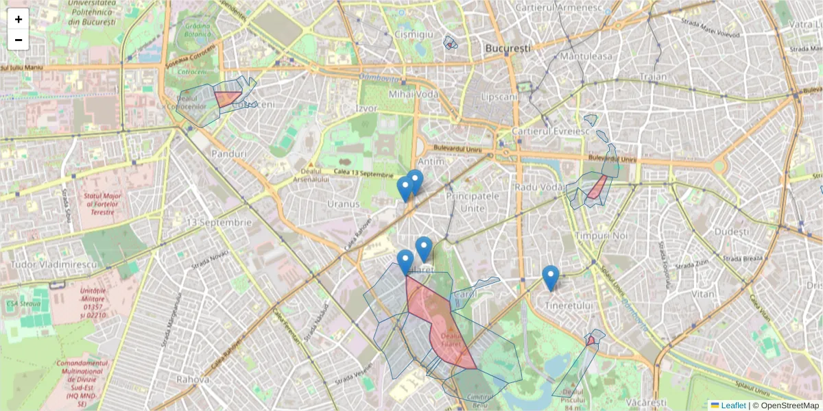 Hartă a codului poștal  și a codurilor poștale învecinate