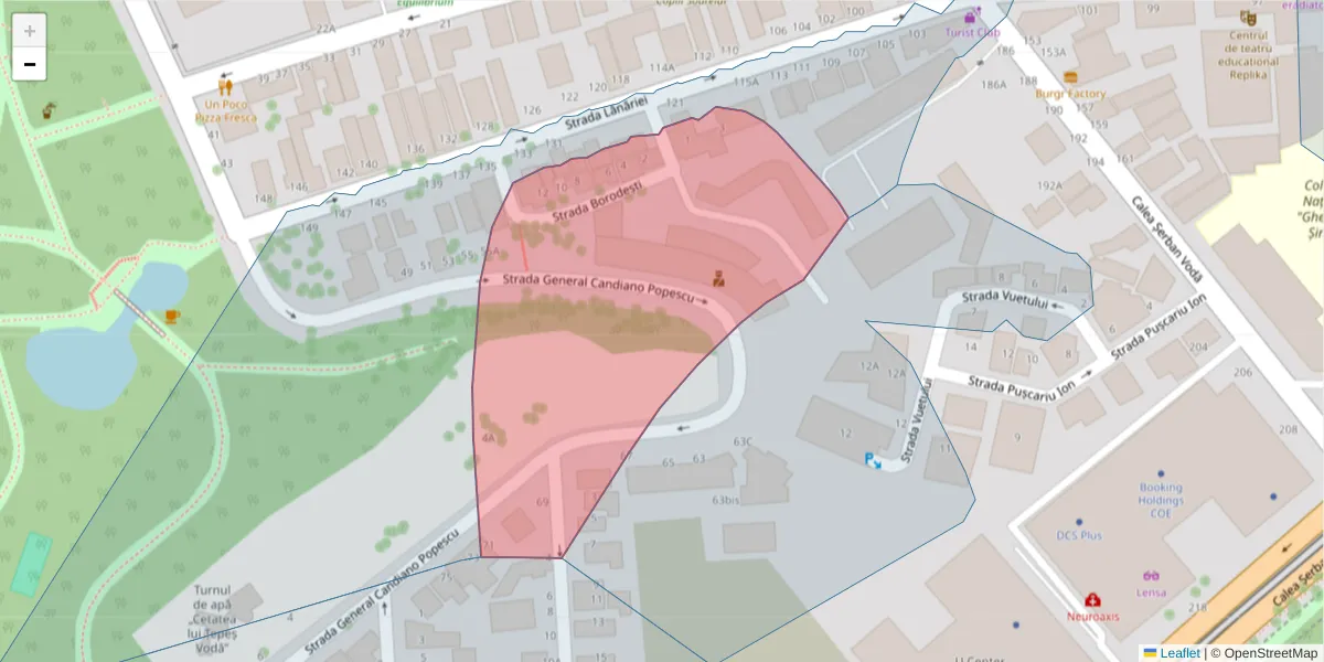 Hartă a codului poștal  și a codurilor poștale învecinate