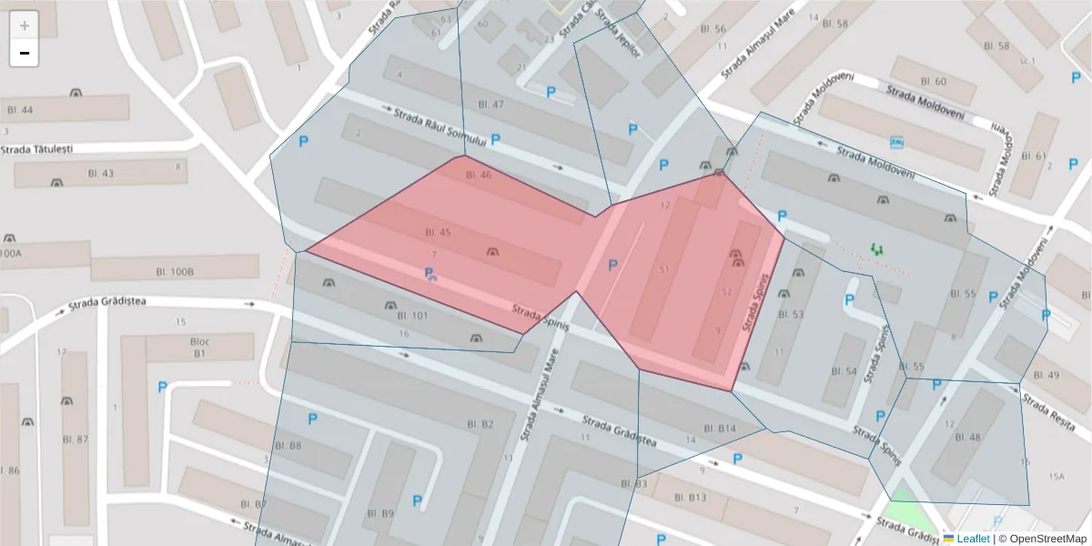 Hartă a codului poștal  și a codurilor poștale învecinate