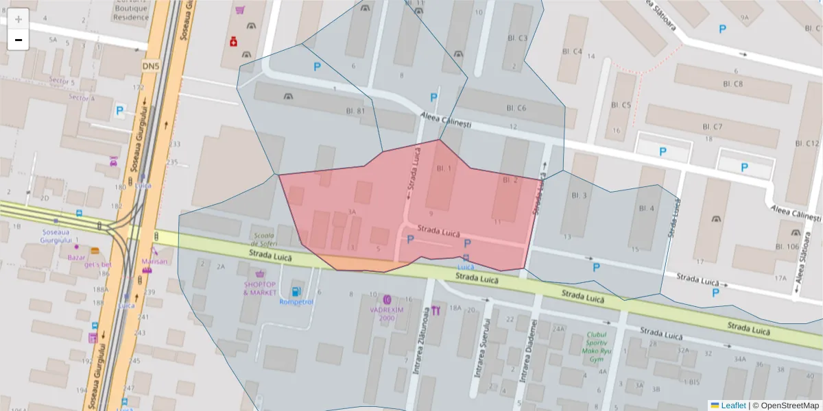 Hartă a codului poștal  și a codurilor poștale învecinate