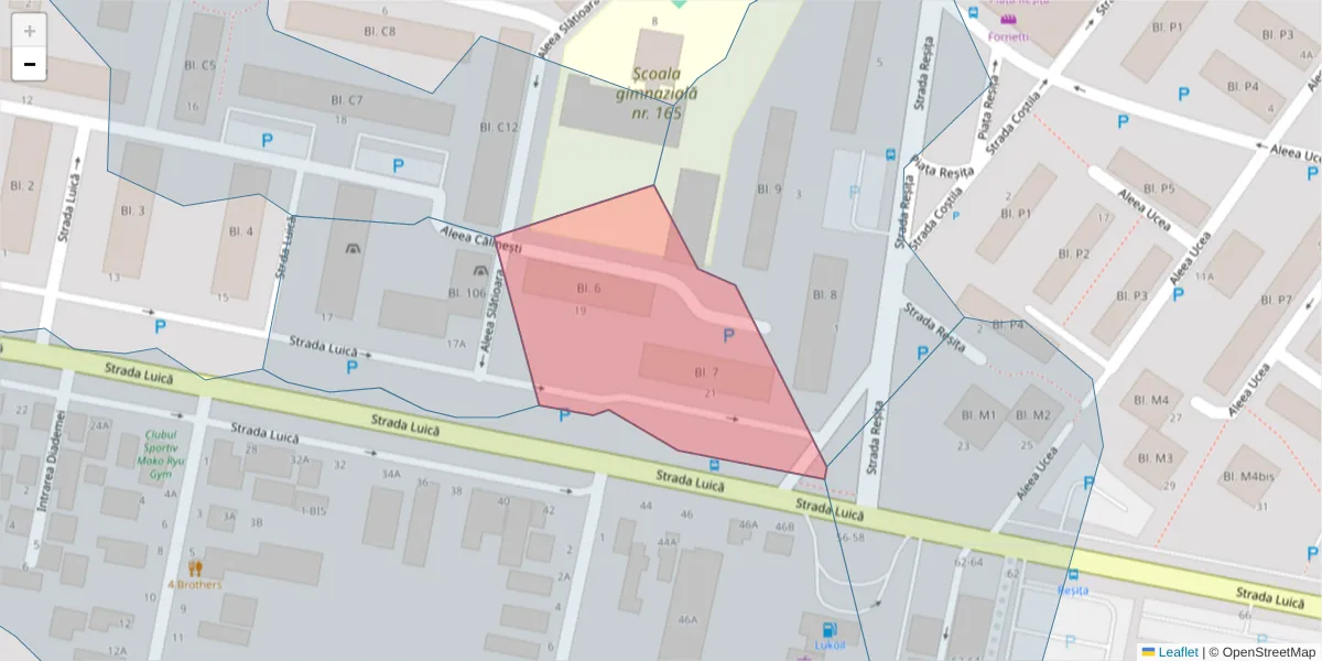 Hartă a codului poștal  și a codurilor poștale învecinate