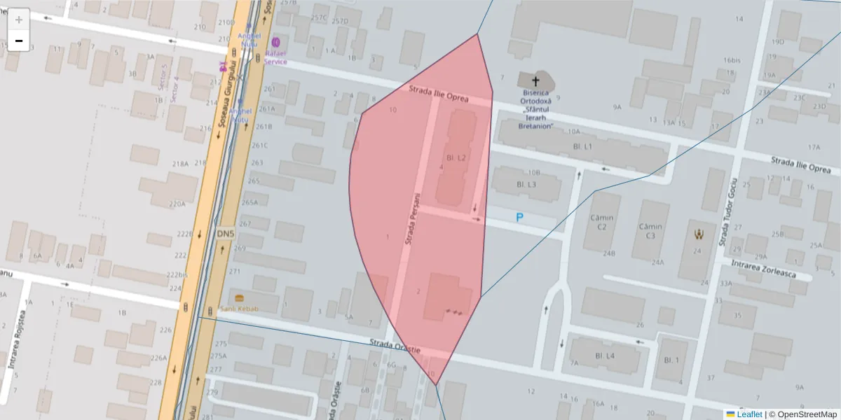 Hartă a codului poștal  și a codurilor poștale învecinate