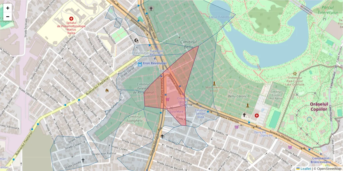 Hartă a codului poștal  și a codurilor poștale învecinate