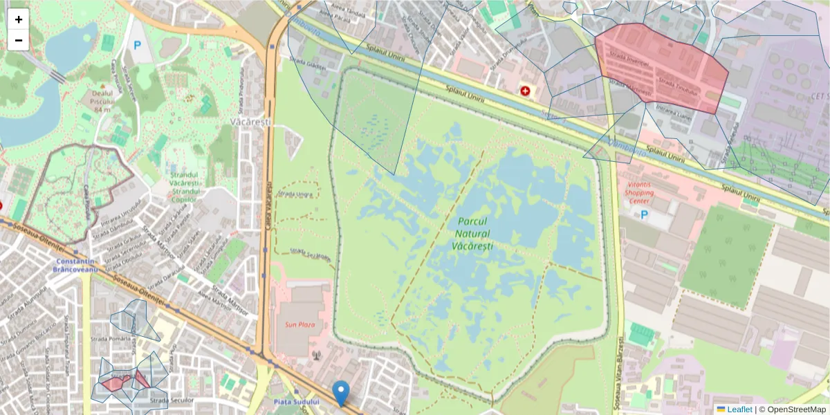 Hartă a codului poștal  și a codurilor poștale învecinate