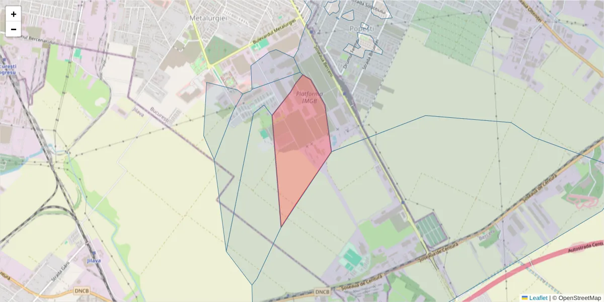 Hartă a codului poștal  și a codurilor poștale învecinate