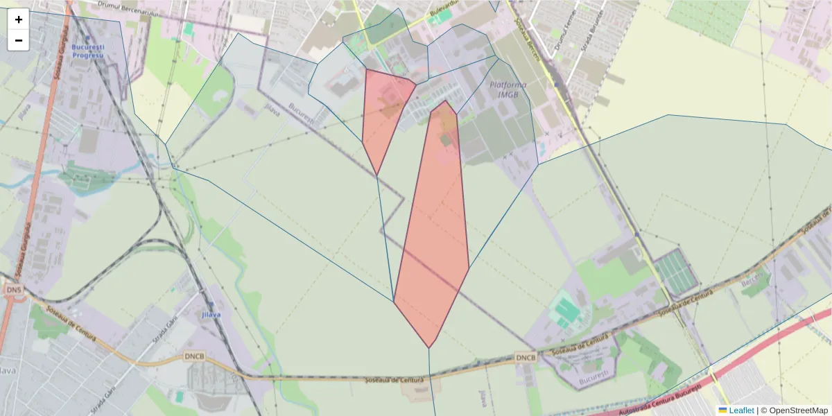 Hartă a codului poștal  și a codurilor poștale învecinate