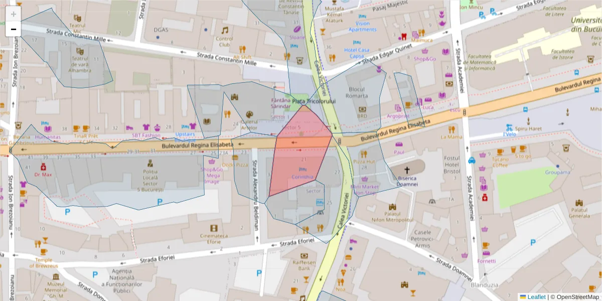 Hartă a codului poștal  și a codurilor poștale învecinate