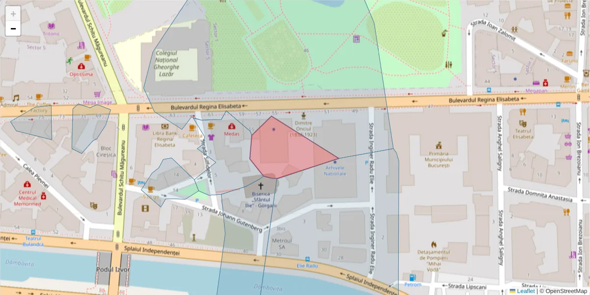 Hartă a codului poștal  și a codurilor poștale învecinate