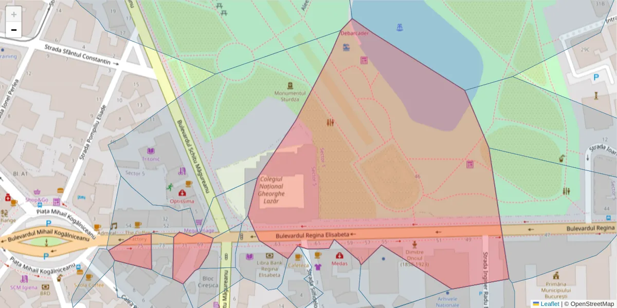 Hartă a codului poștal  și a codurilor poștale învecinate