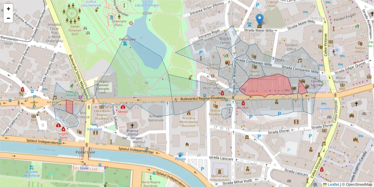 Hartă a codului poștal  și a codurilor poștale învecinate