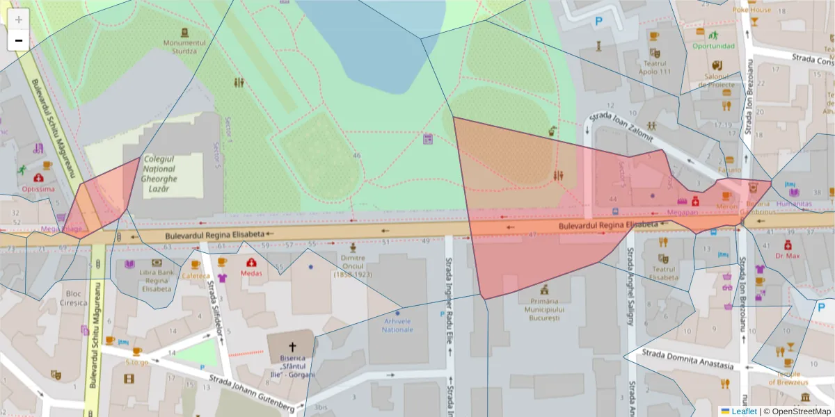Hartă a codului poștal  și a codurilor poștale învecinate
