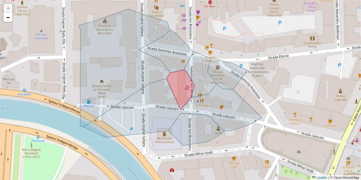 Hartă a codului poștal  și a codurilor poștale învecinate