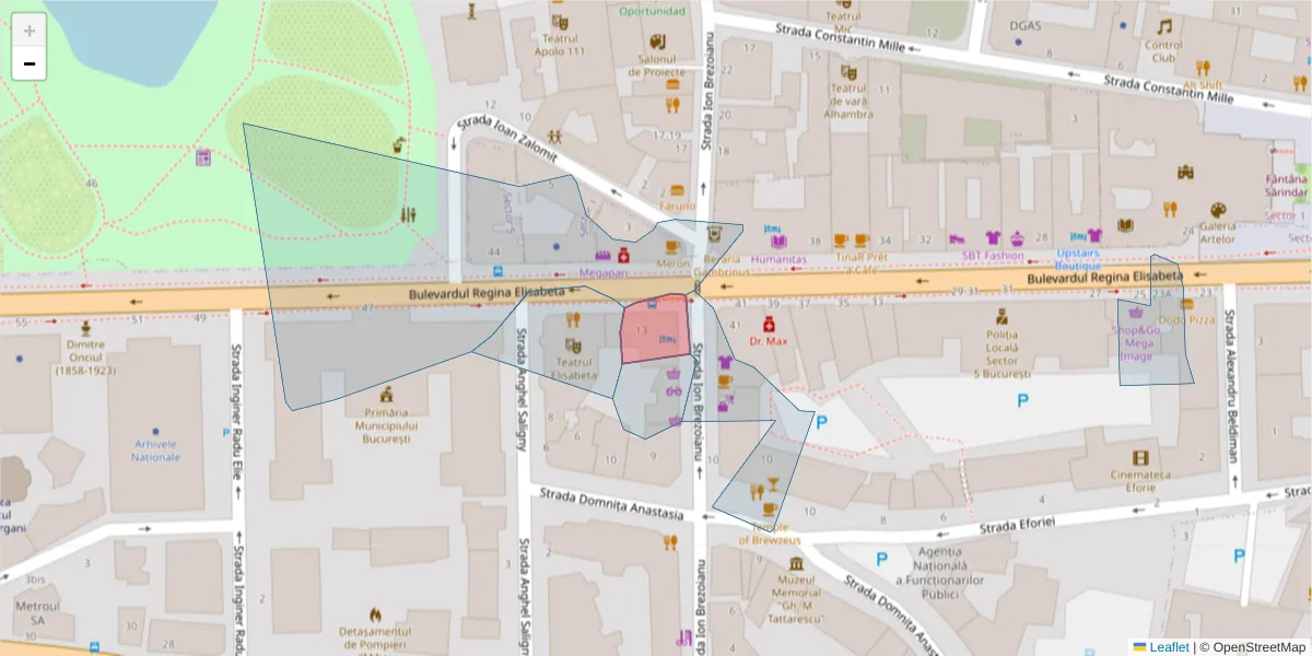Hartă a codului poștal  și a codurilor poștale învecinate
