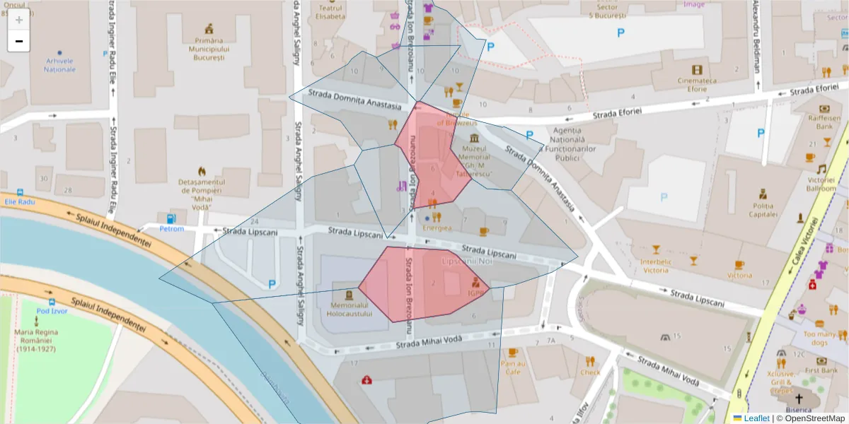 Hartă a codului poștal  și a codurilor poștale învecinate