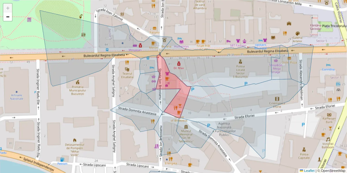 Hartă a codului poștal  și a codurilor poștale învecinate
