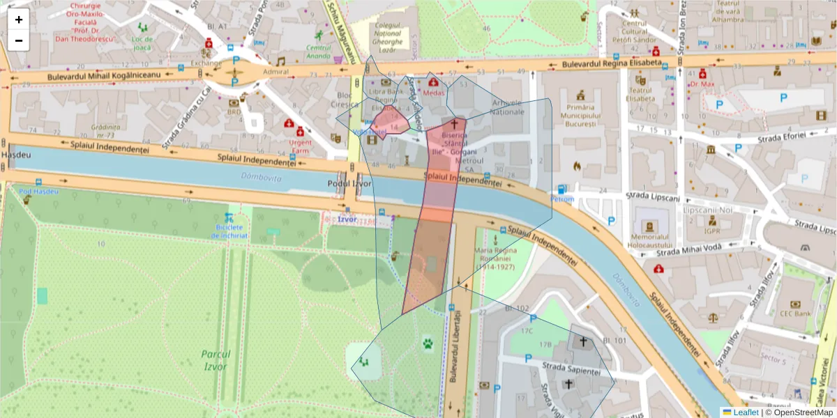 Hartă a codului poștal  și a codurilor poștale învecinate