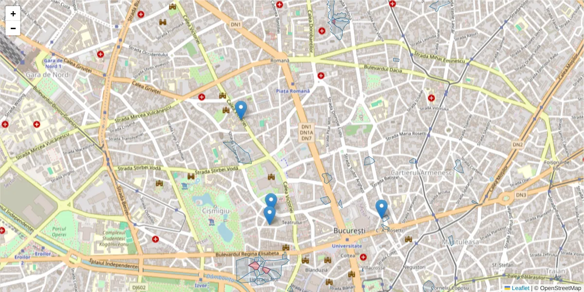 Hartă a codului poștal  și a codurilor poștale învecinate